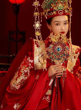 汉服秀禾明制婚服凤冠霞帔
