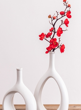 陶瓷小花瓶现代茶几手工桌面摆件
