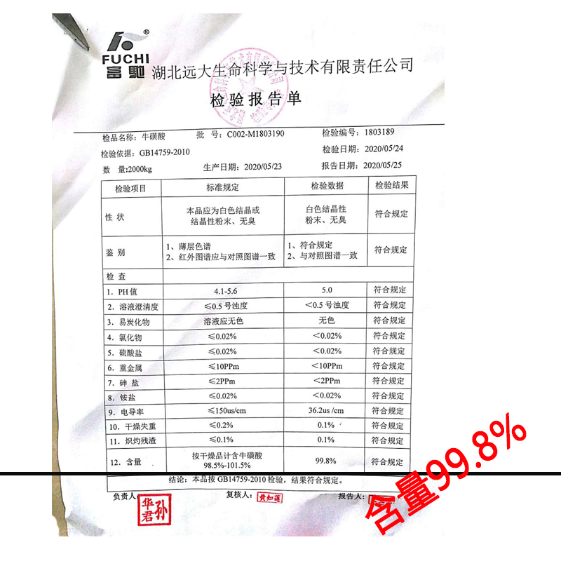 食品级高含量牛磺酸粉食用牛磺酸护眼饮料人用健身氨基酸猫眼睛 - 图0