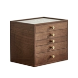 Деревянная коробочка для хранения, высококлассная изысканная коробка для хранения, вместительное и большое золотое ожерелье и серьги, ювелирное украшение, аксессуар