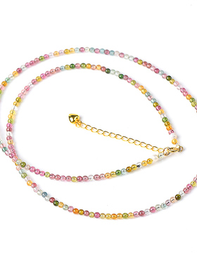 天然碧玺锁骨链男女款