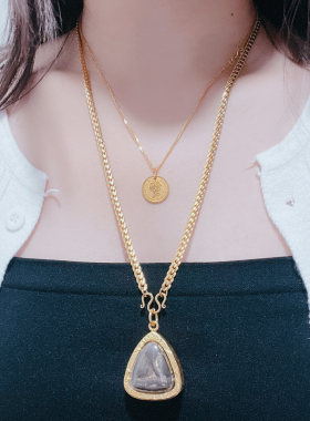 钛钢泰国佛牌链男女锁骨链