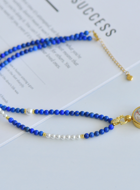 天然青金石项链佛牌挂链