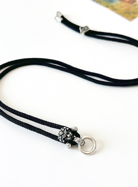 s925纯银佛牌挂链男女款吊坠绳