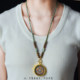 Natural turquoise agarwood hanging chain pendant lanyard