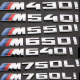 适于宝马M数字标宝马M140i M340i M540i M550i M760Li车标字标