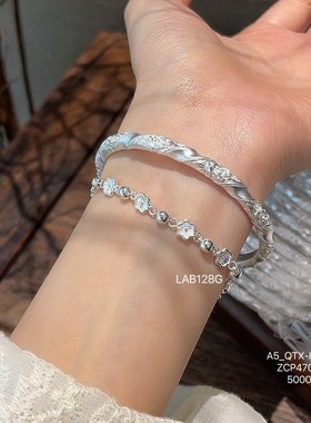 实心开口玫瑰银手镯贵妃心经复古貔貅珐琅心经婚礼铜首饰妈妈礼物