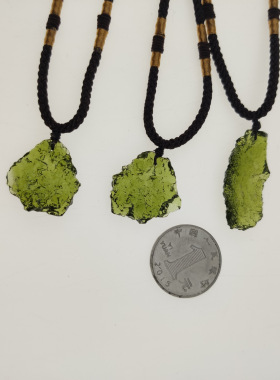 跨境外贸货源捷克陨石原石吊坠饰品项链水晶碎石来自星星的你