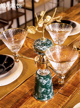 欧式风玻璃样板间酒店餐桌烛台
