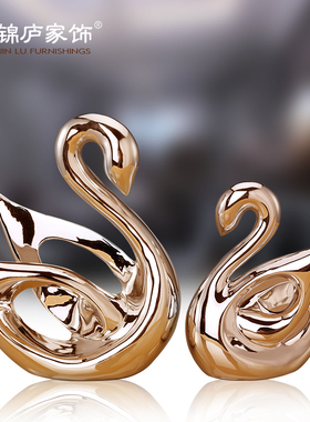 欧式风树脂轻奢电视柜桌面摆件