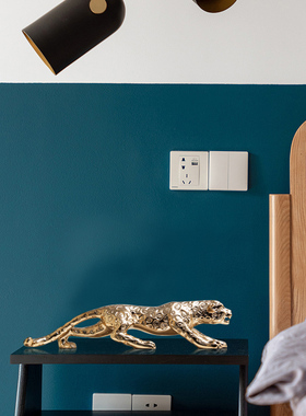 创意摆件桌面金钱豹招财