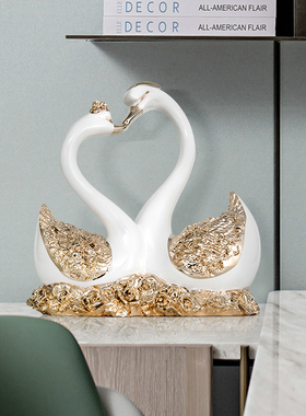 欧式结婚闺蜜送礼桌面天鹅摆件