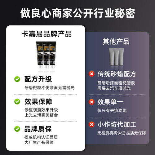 汽车划痕蜡车漆面深度修复车辆抛光膏刮花去痕液剐蹭补漆神器通用 - 图1