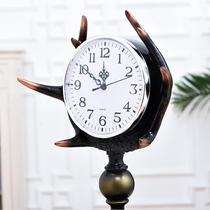 Eurostyle Retro Seat Clock Living Room Old Fashioned Clock Pendulum table Pendulum Desktop Clocks American Pendulum Clock Silent Home Watch