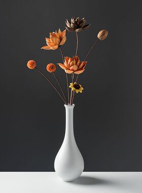 干花束真装饰摆件荷风莲蓬