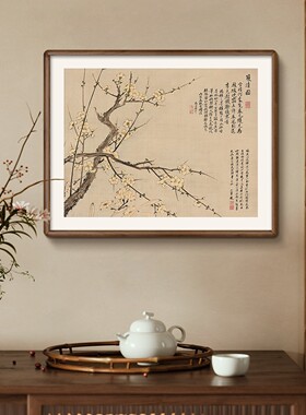 新中式花鸟图电表箱装饰画