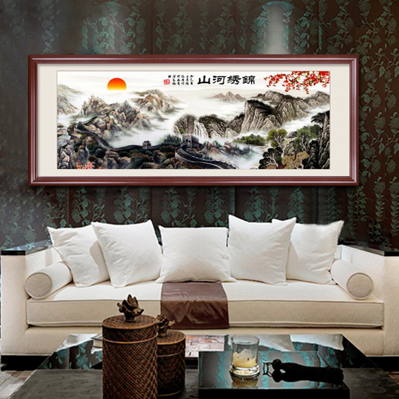 沁园春雪字画江山如画长城画靠山图客厅装饰画山水挂画办公室壁画 - 图1