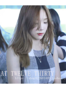 金泫雅女镶钻小锁头百搭双层项链