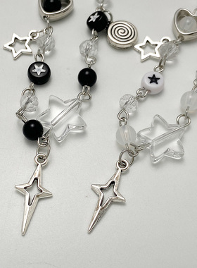 欧美跨境辣妹朋克镂空五角星手链