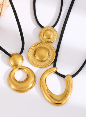 跨境新款个性不规则吊坠项链