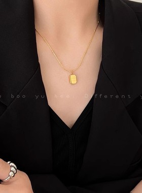 胖迪合金锁骨链新款简约甜酷项链