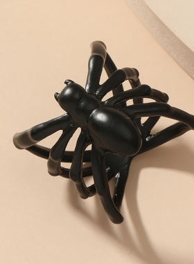 欧美跨境哥特式镂空蜘蛛戒指