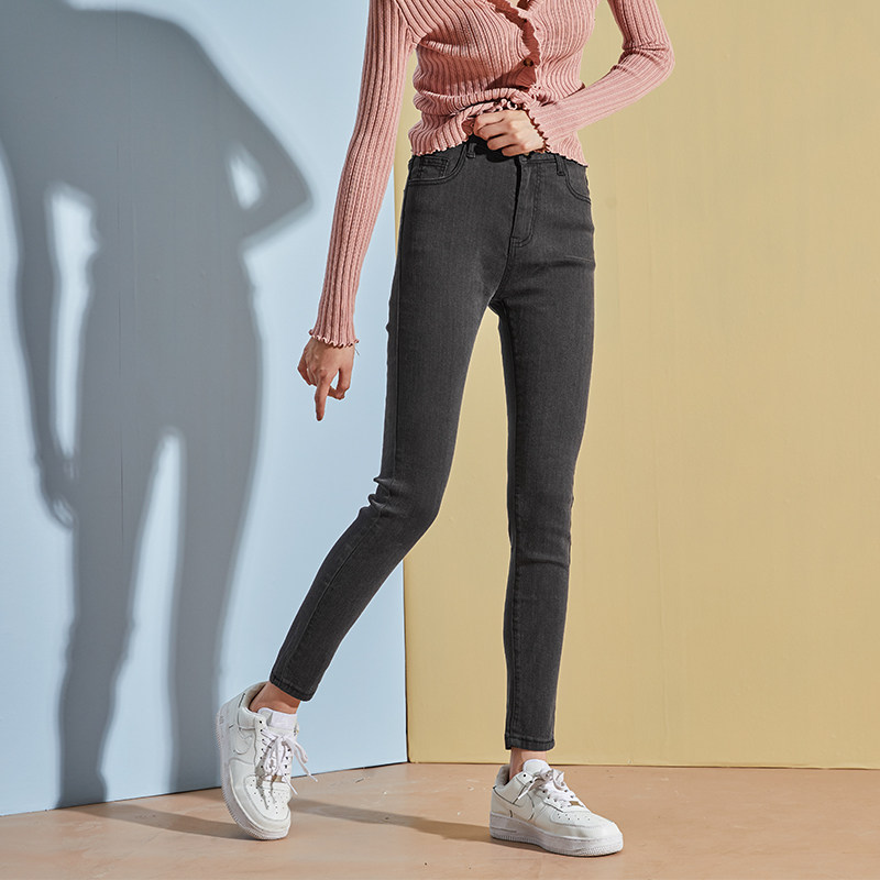 唐狮2020秋季新款高腰显瘦牛仔裤 唐狮天悦牛仔裤