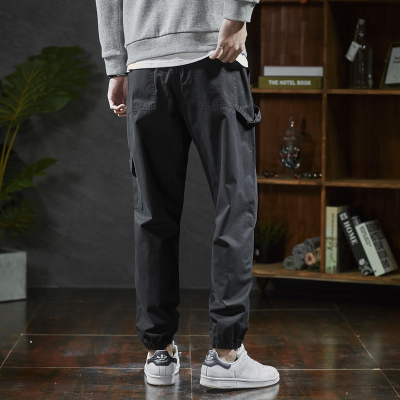 唐狮男春夏纯棉港风宽松ins休闲裤 唐狮服饰品牌店休闲裤