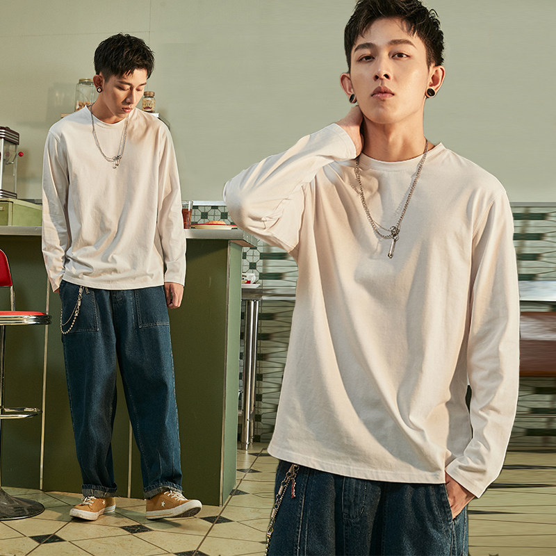 唐狮长袖t恤男士2021新款打底衫 唐狮喜之乐T恤