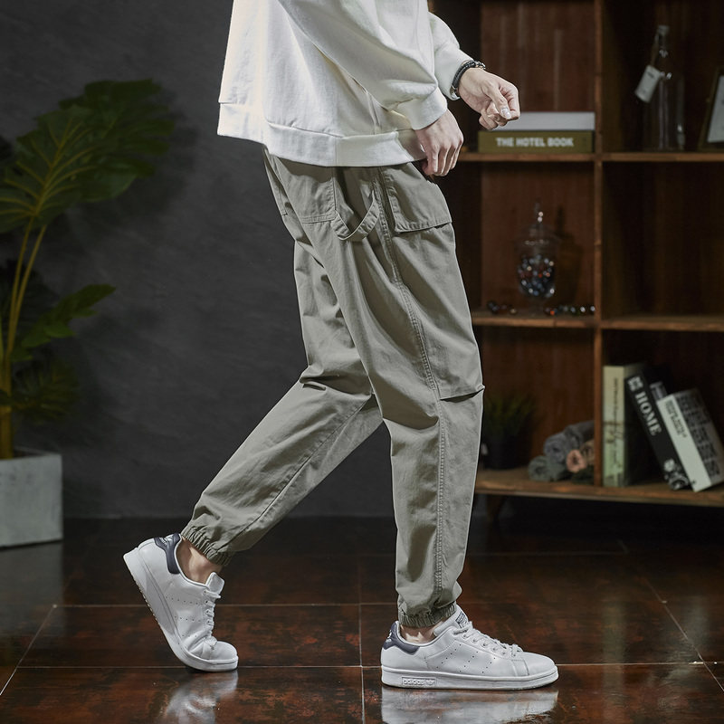 唐狮男春夏纯棉港风宽松ins休闲裤 唐狮服饰品牌店休闲裤