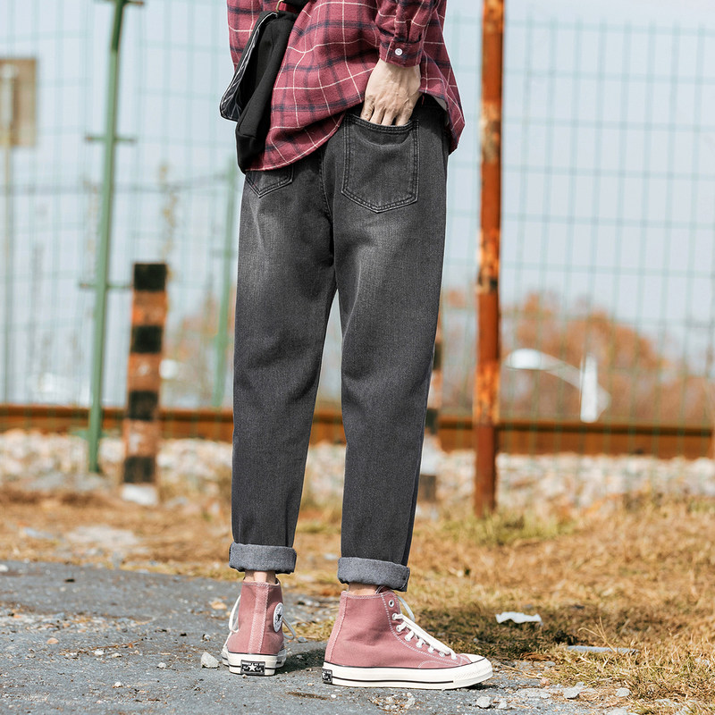 唐狮官方旗舰店男士2020秋牛仔裤 唐狮喜之乐牛仔裤