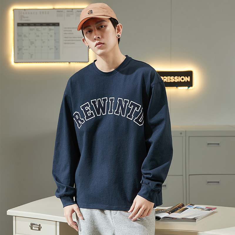 唐狮2022春季新款长袖t恤男打底衫 唐狮喜之乐T恤