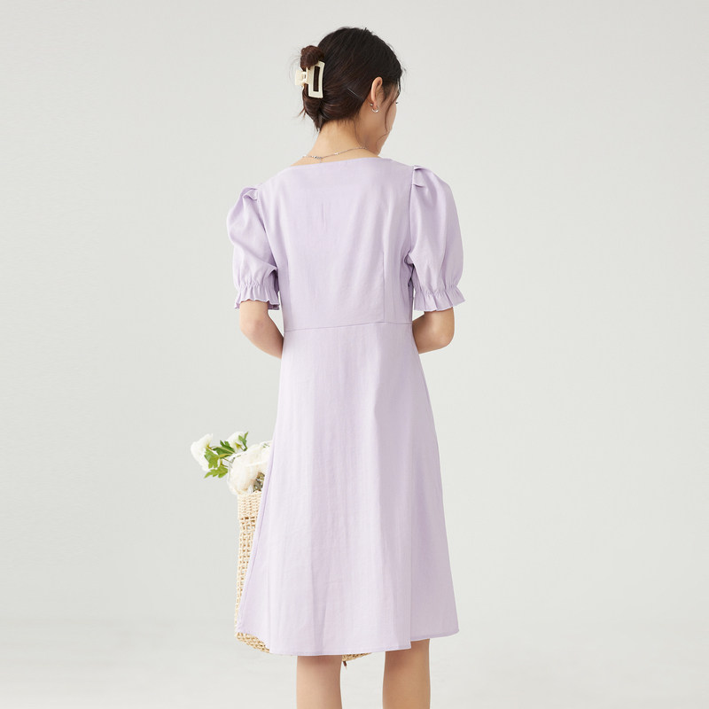 唐狮2022夏装新款法式女淑女连衣裙 唐狮连衣裙