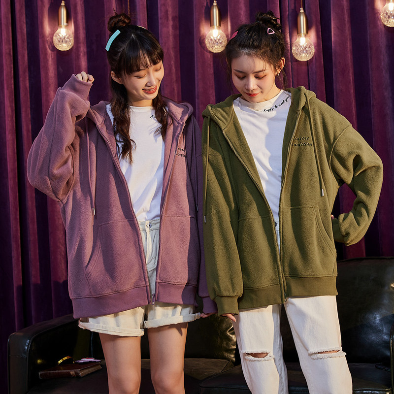 唐狮摇粒绒短款外套2020秋冬上衣 唐狮喜之乐短外套