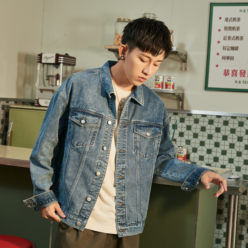 【史努比】唐狮2020秋装新款男牛仔衫 唐狮天悦夹克