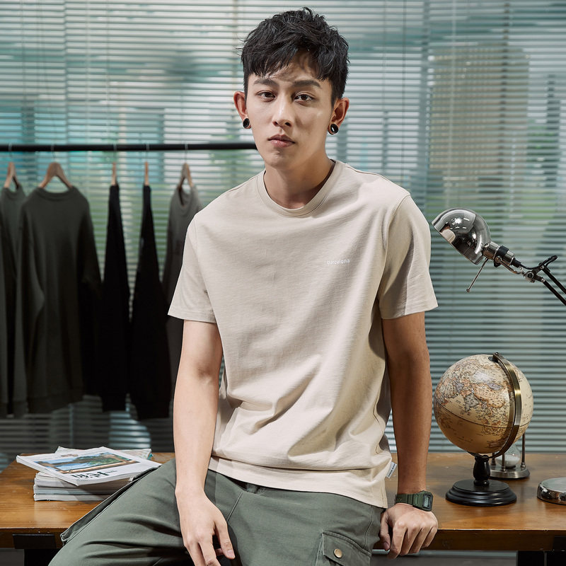 唐狮官方旗舰店短袖t恤男潮打底衫 唐狮天悦T恤