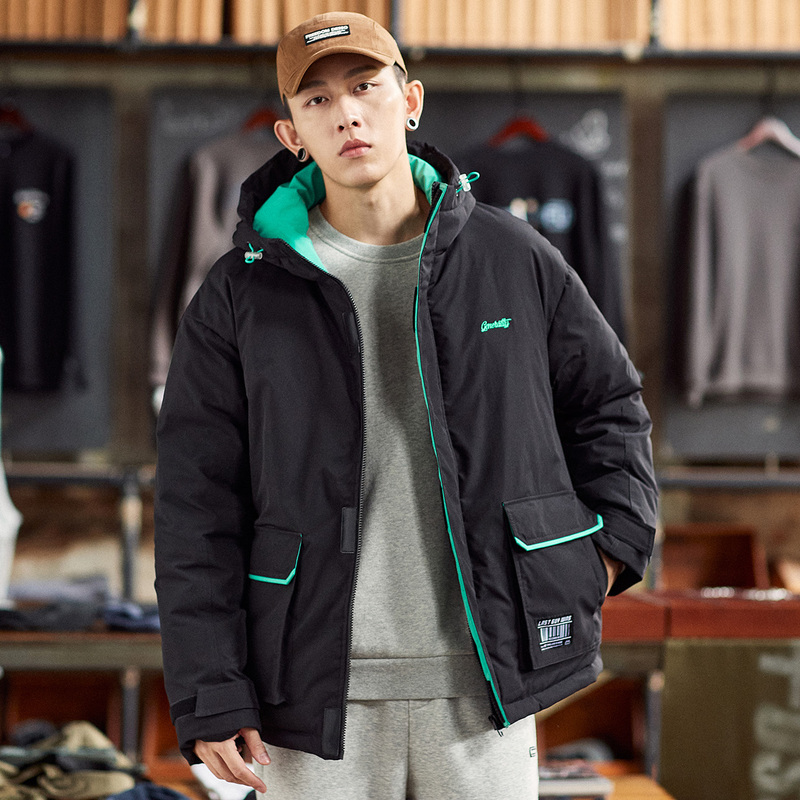 唐狮棉衣外套男2021冬新款韩版潮流 唐狮喜之乐棉衣