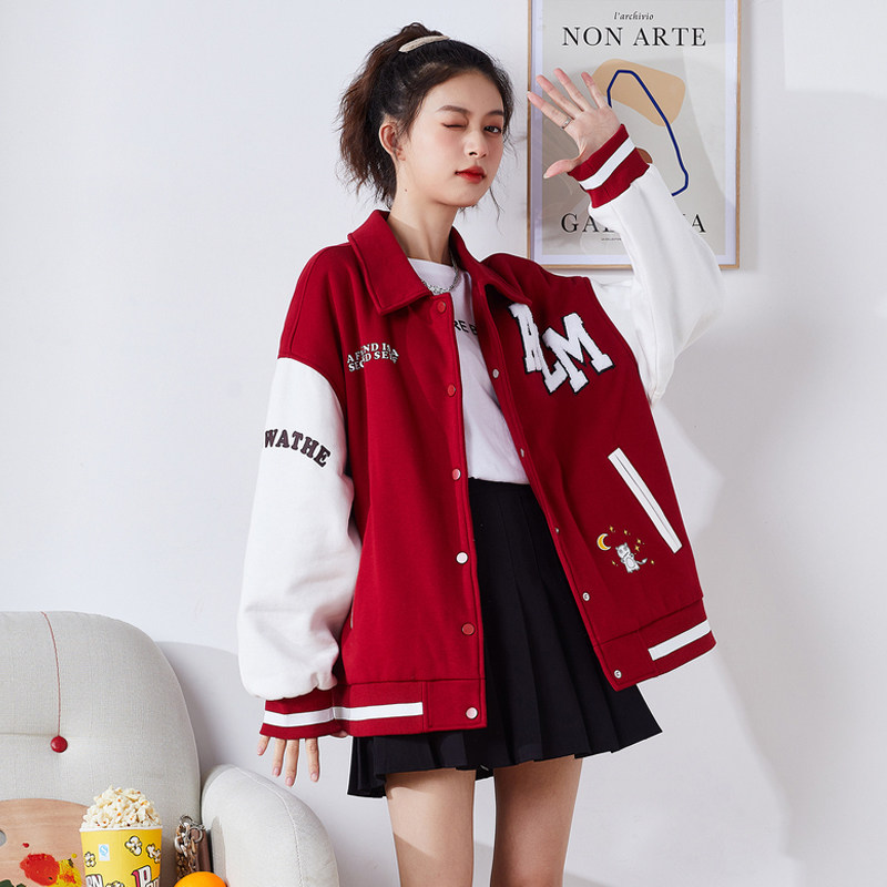 唐狮棒球服2021春秋新款季短外套 唐狮喜之乐短外套