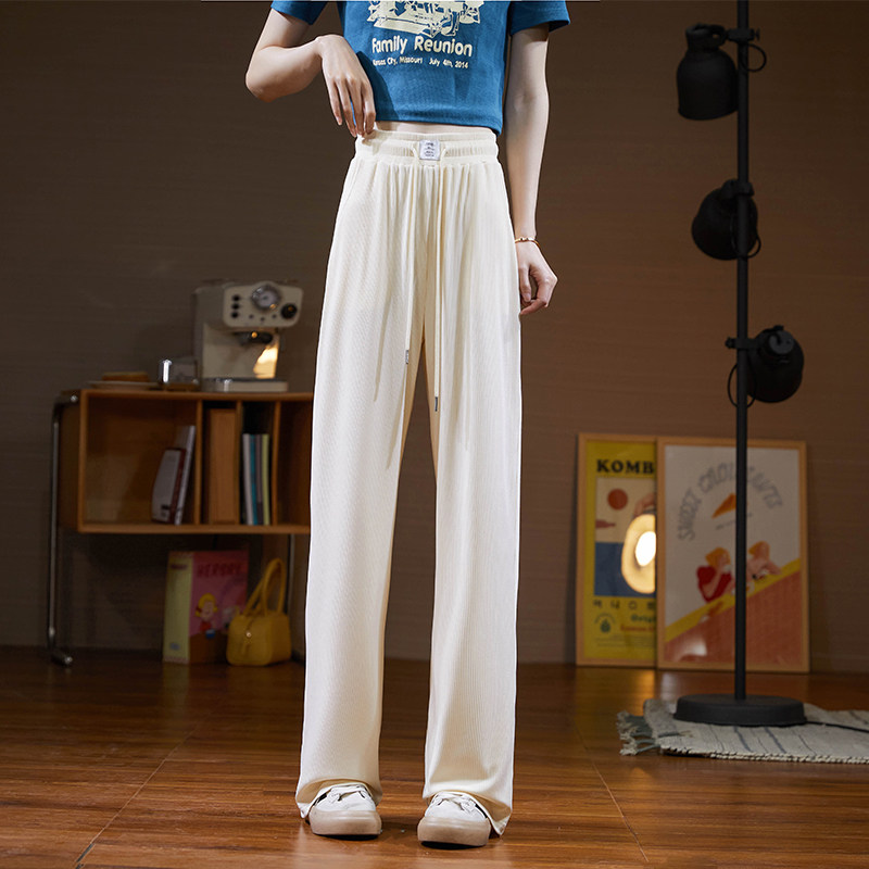 唐狮2022新款夏季冰丝高腰宽松裤子 唐狮休闲裤