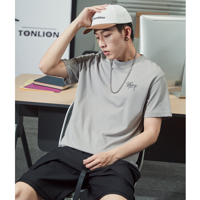 唐狮短袖t恤2021春秋新款打底衫 唐狮喜之乐T恤