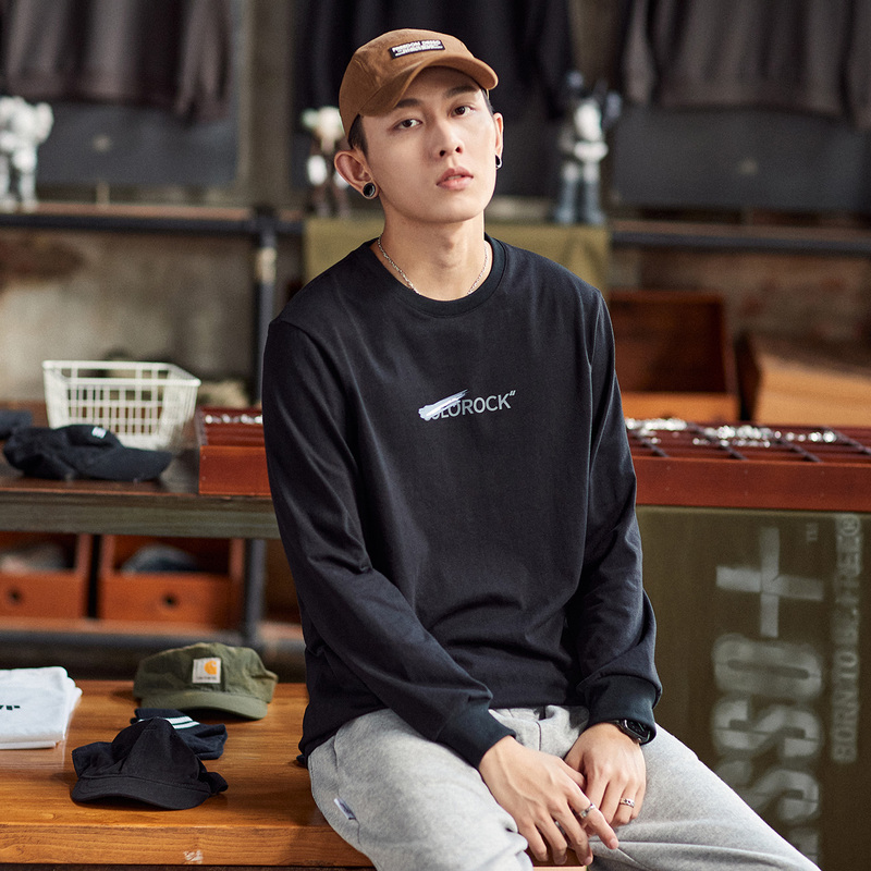 唐狮长袖t恤2021秋装新款潮打底衫 唐狮喜之乐T恤