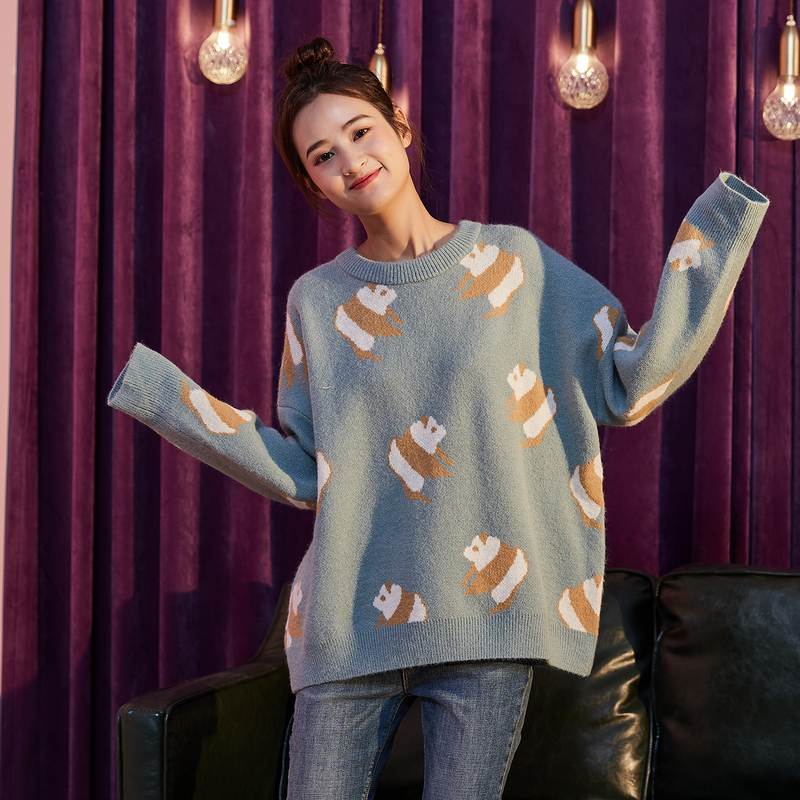 唐狮2020秋季新款日系慵懒外穿开衫 唐狮天悦毛衣