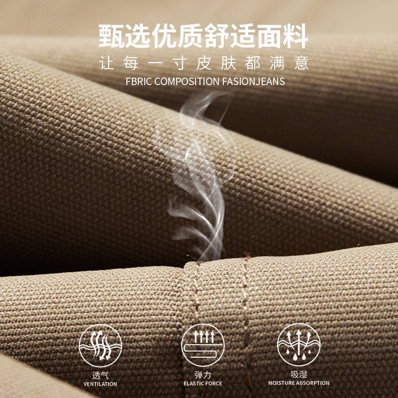 唐狮时尚工装裤男士春季新款宽松直筒裤设计感潮流卡其休闲长裤GA,淘宝优惠券,粉丝福利购,淘宝优惠卷