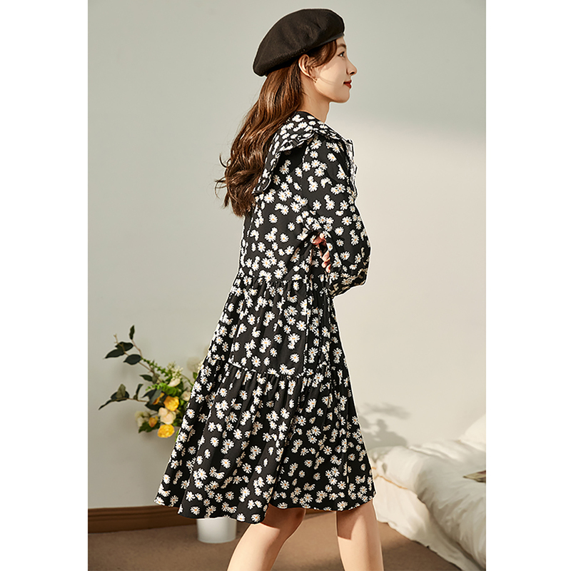 11点官补4到手95.9】唐狮碎花连衣裙女长袖