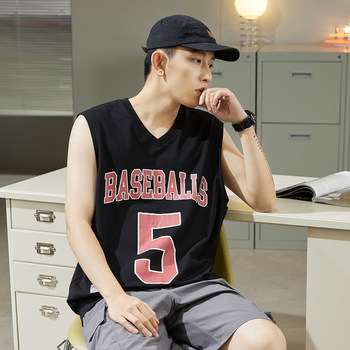 Tangshi 2022 summer new basketball vest men's loose sleeveless t-shirt breathable sweat-absorbent students sports training clothes