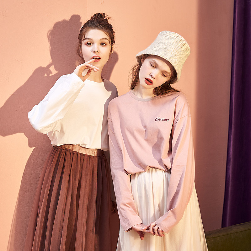 长袖女唐狮2020新款网红韩版t恤 唐狮喜之乐T恤