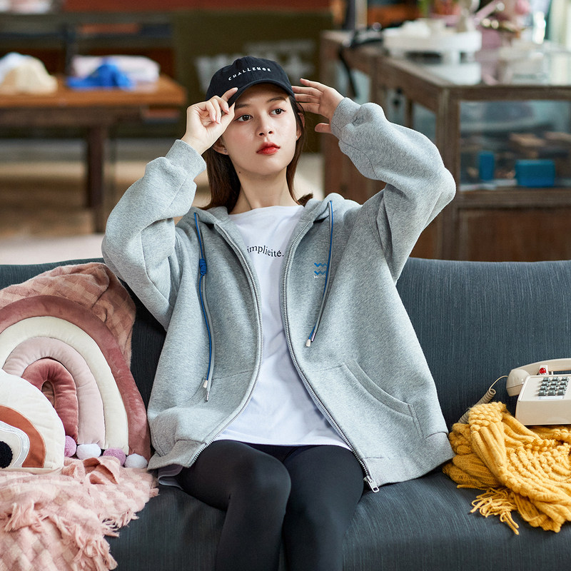 唐狮2021新款春秋短款韩版宽松卫衣 唐狮喜之乐短外套