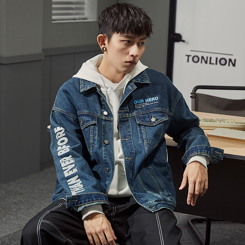 唐狮牛仔2021秋装新款韩版潮流夹克 唐狮喜之乐夹克