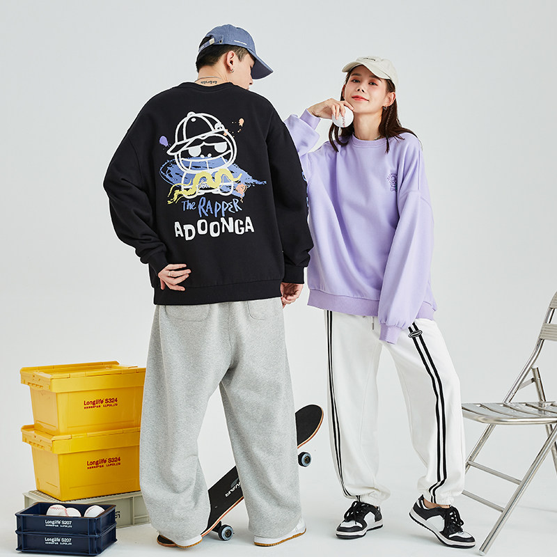 唐狮情侣装男女2021年春秋新款卫衣 唐狮喜之乐卫衣