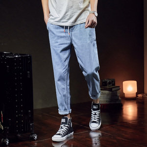 唐狮九分牛仔裤